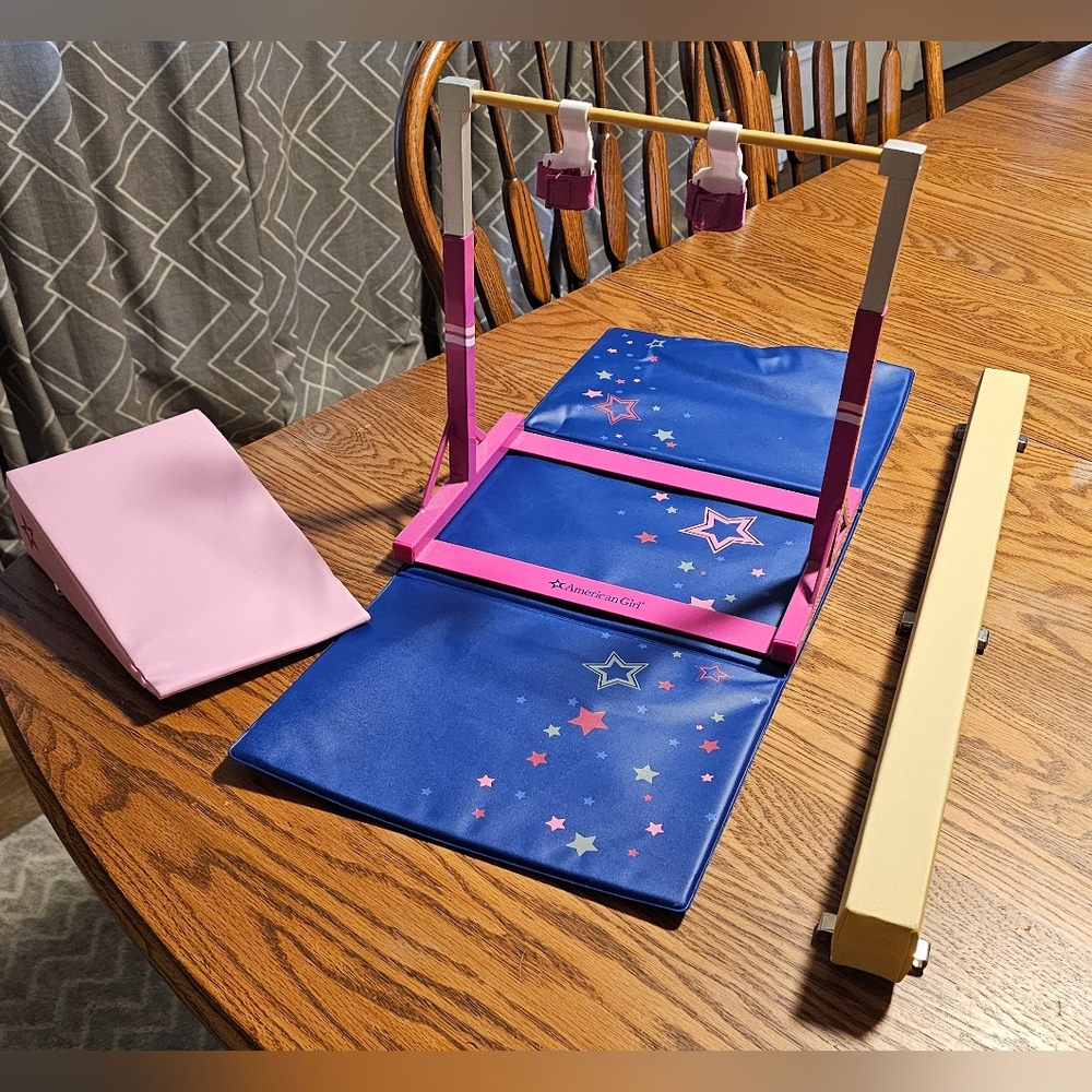American Girl Doll Gymnastics Set - Blue and Pink
